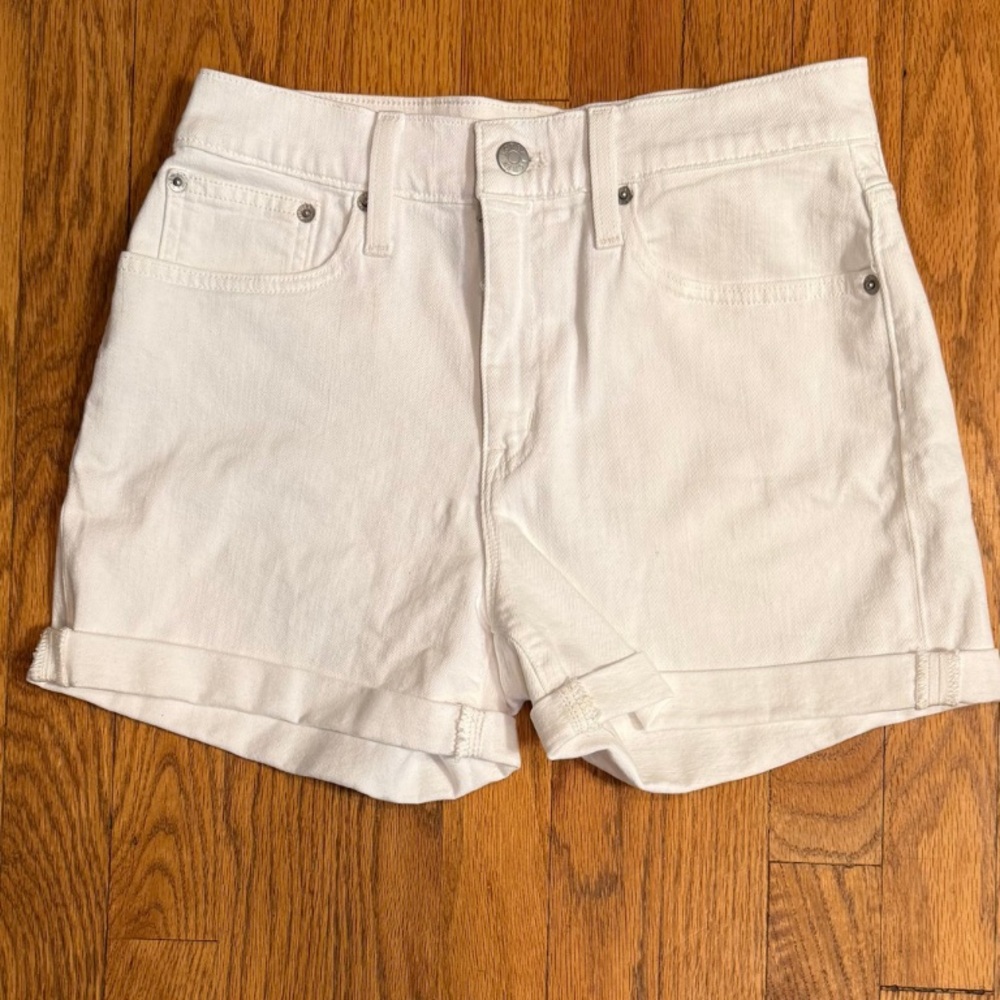 J Crew Women’s Crisp White Denim Shorts, Size 25, NWT